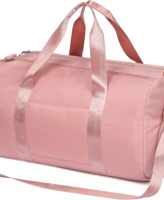 Duffle Bag For Women, Sports Duffel Bag for Gym with Wet Pocket & Shoe Compartment, Overnight Weekender Travel Bag